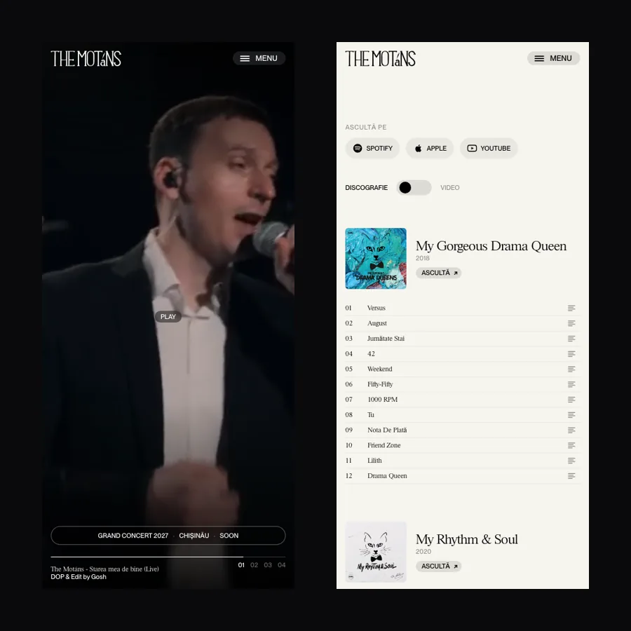 Site-ul pe telefon